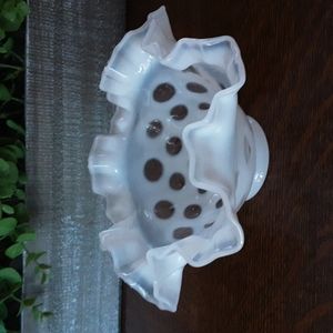 Fenton Milk Glass Candy Dish